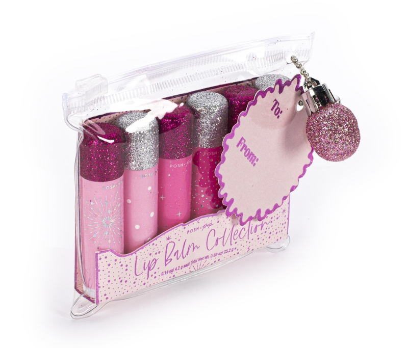 Σετ 6 τεμ Lip Balm Tri-Coastal glitter caps 6x4,2 g