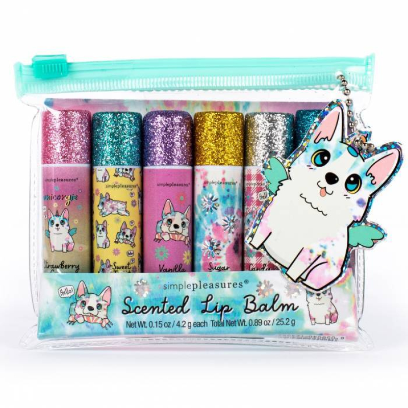 Σετ 6 τεμ Lip Balm Tri-Coastal glitter dog 6x4,2g