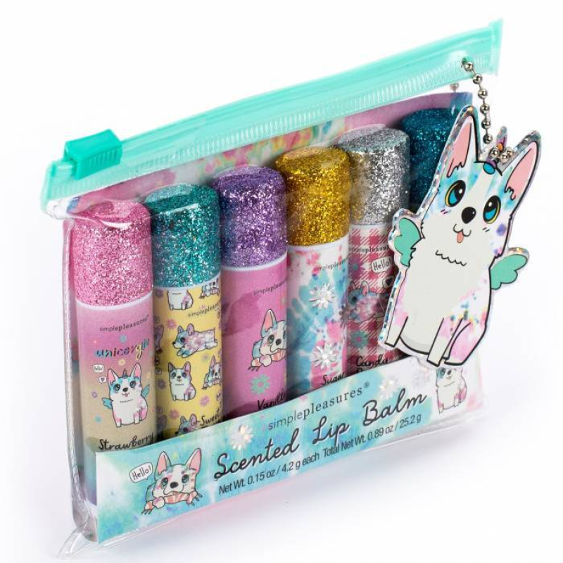Σετ 6 τεμ Lip Balm Tri-Coastal glitter dog 6x4,2g