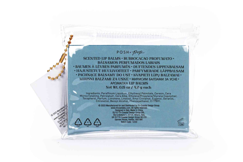 Σετ 6 τεμ Lip Balm Tri-Coastal Posh Pop Cyan 6x4,2 g