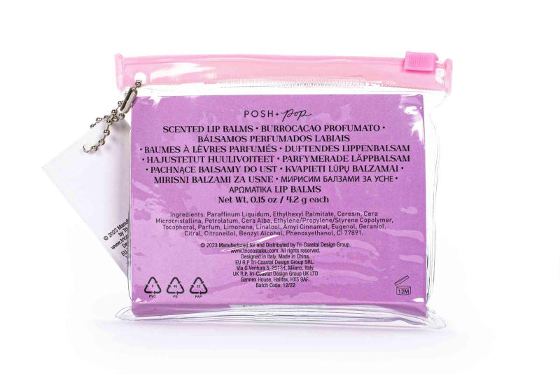 Σετ 6 τεμ Lip Balm Tri-Coastal Posh Pop Pink 6x4,2 g