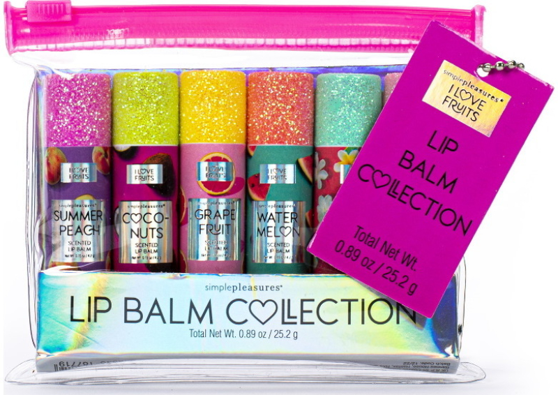 Σετ 6 τεμ Lip Balm Tri-Coastal Simple Pleasures Fruits