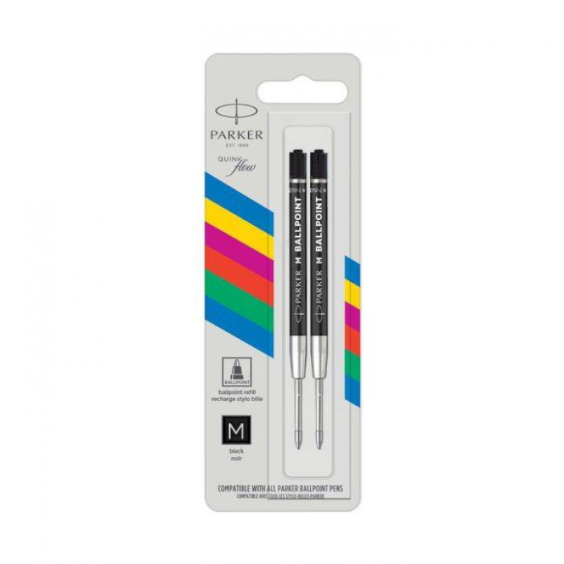 Σετ ανταλλακτικά Parker Quinkflow Ballpoint μαύρο Μ 2 τεμ