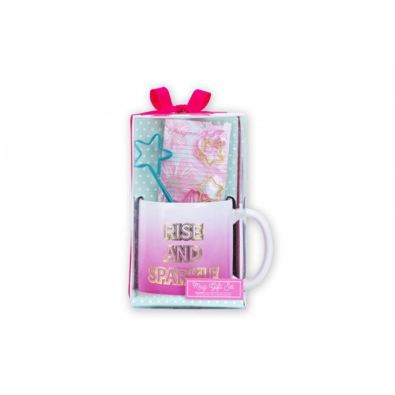 Σετ Δώρου Tri-Coastal Design κούπα με γραφική ύλη Rise and Sparkle