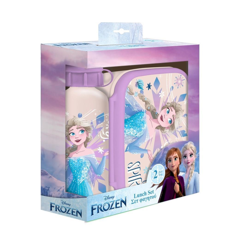 Σετ φαγητοδοχείο 800ml - παγούρι αλουμινίου 500ml Disney Frozen
