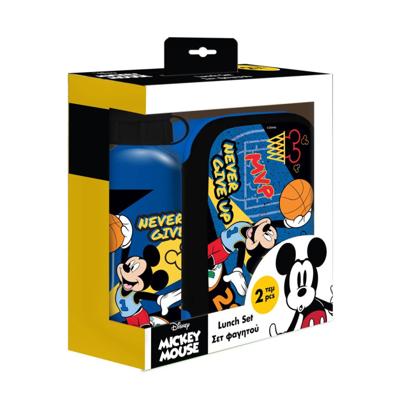 Σετ φαγητοδοχείο 800ml - παγούρι ανοξείδωτο 500ml Must Mickey