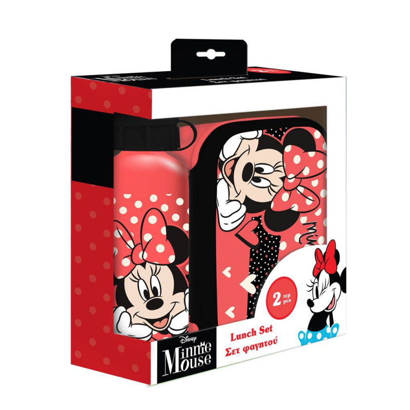 Σετ φαγητοδοχείο 800ml - παγούρι ανοξείδωτο 500ml Must Minnie
