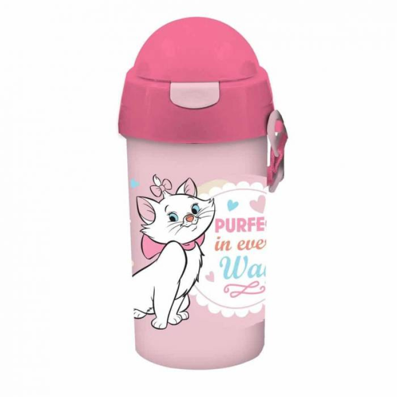 Σετ φαγητοδοχείο 800ml - παγούρι πλαστικό 500ml Must Marie Cat