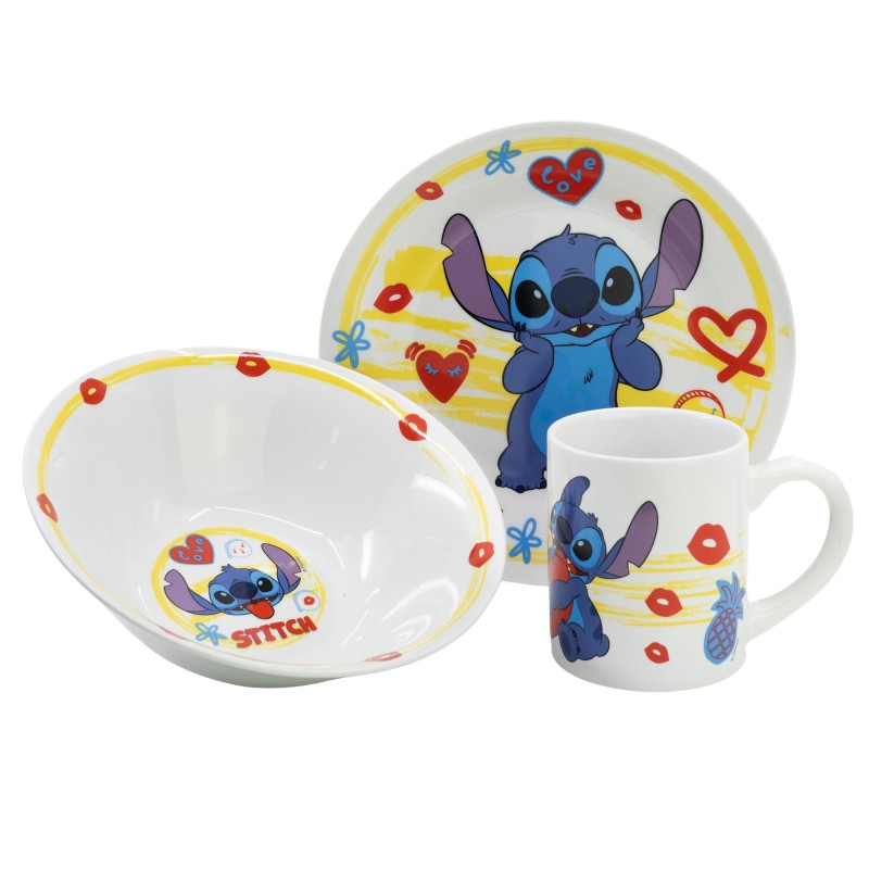 Σετ φαγητού Lilo and Stitch Heart πορσελάνη