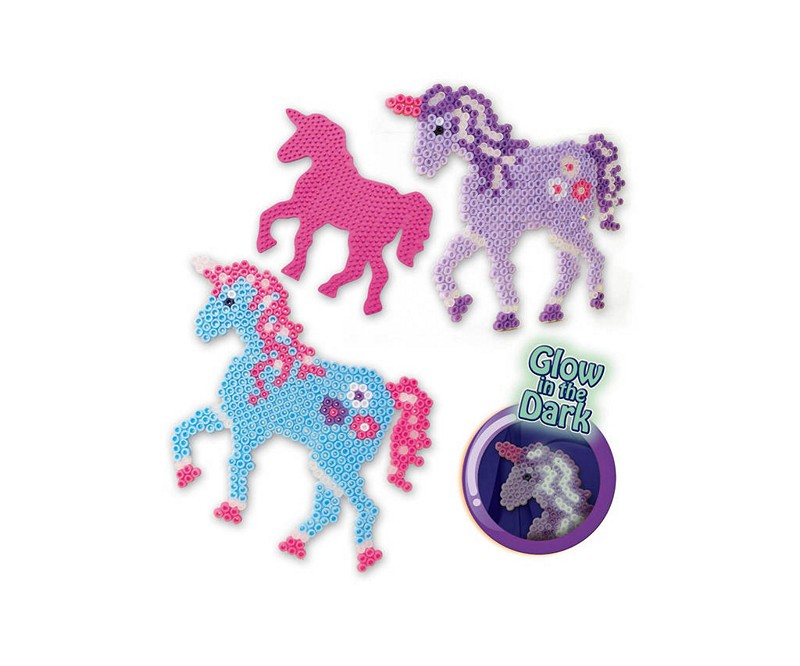 Σετ Fuse Bead Set Unicorn Glow in the Dark