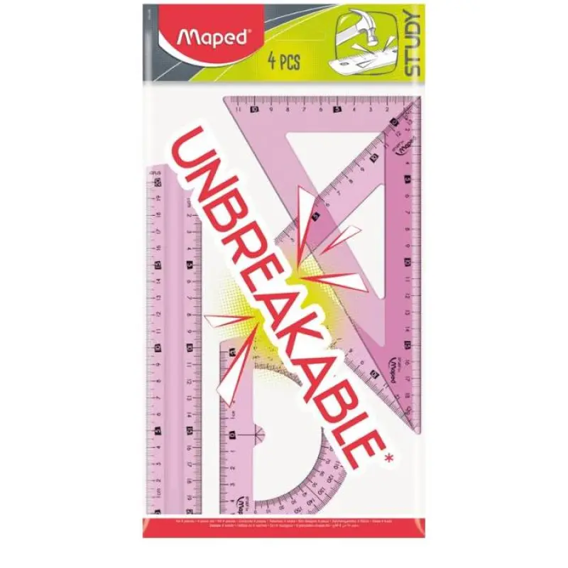 Σετ γεωμετρίας Maped Unbreakable 20 cm 4 τεμ