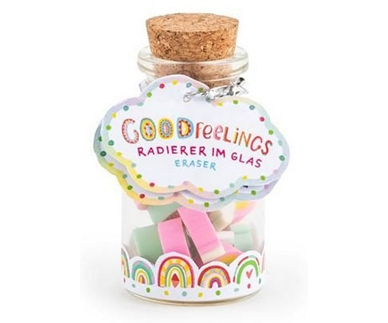 Σετ γόμες mini Trendhaus Good Feelings 12 τεμ σε βάζο