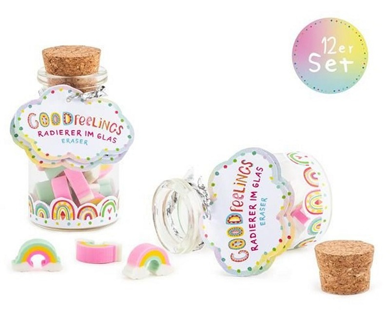 Σετ γόμες mini Trendhaus Good Feelings 12 τεμ σε βάζο