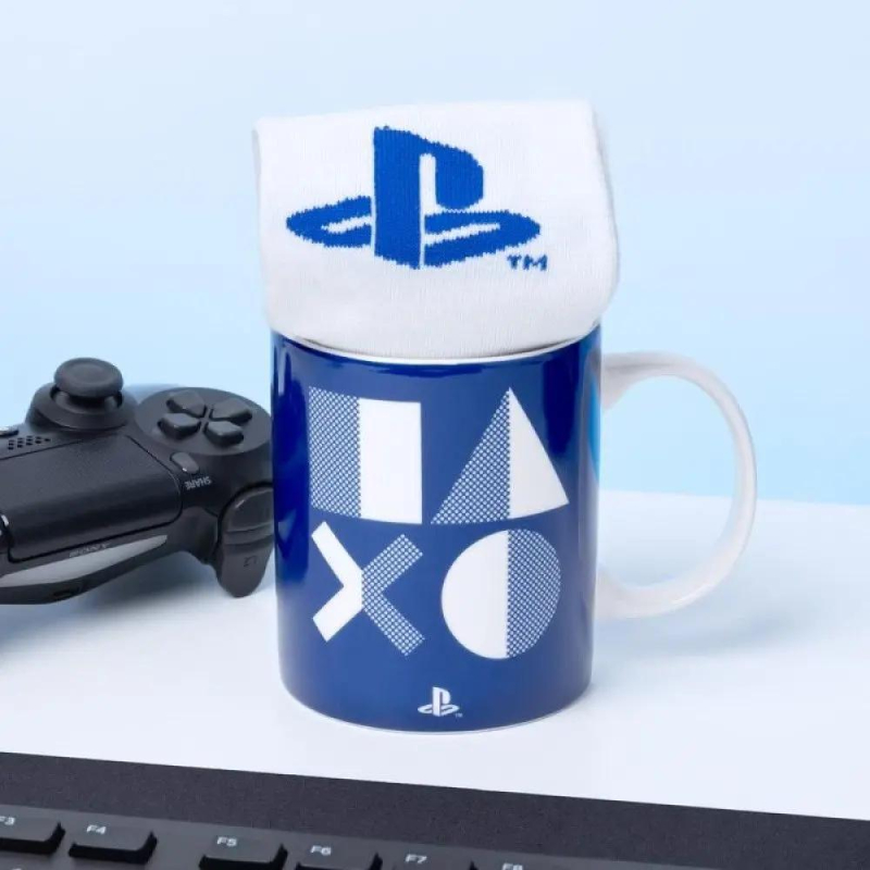 Σετ κούπα με κάλτσες Playstation κεραμική 330ml