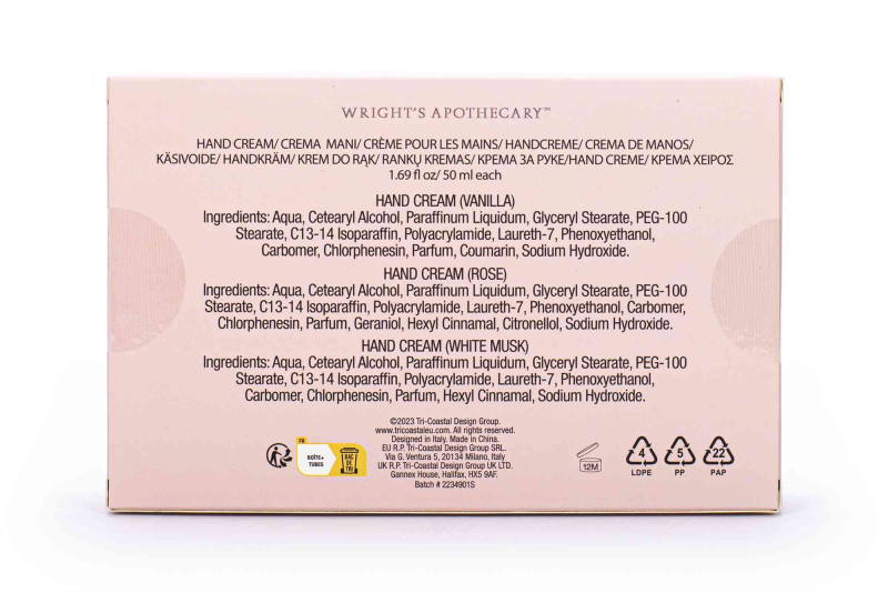Σετ κρέμες χεριών Tri-Coastal Wright's Apothecary 3x50ml