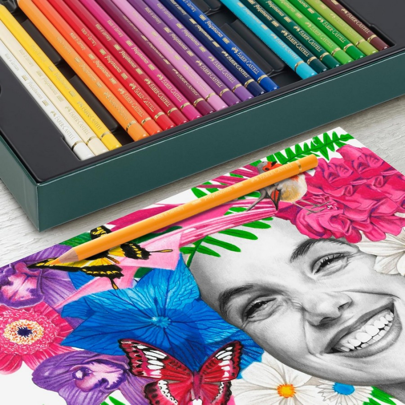 Σετ ξυλομπογιές Faber Castell Polychromos 32τεμ, 6 Pitt, γόμα και ξύστρα