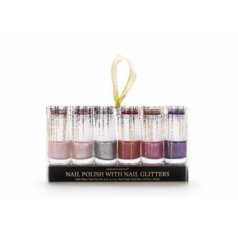 Σετ μανό Tri-Coastal 6τεμ με glitter