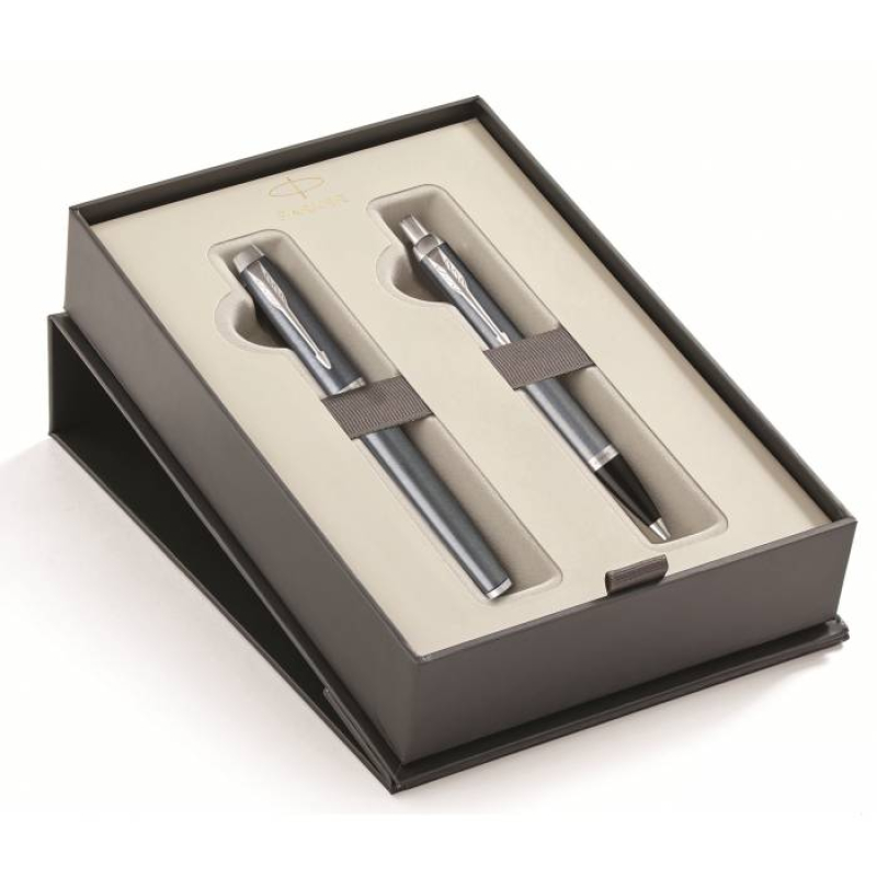 Σετ Parker ΙΜ Ballpoint Core Blue Grey CT & Rollerball