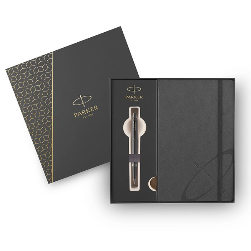 Σετ Parker IM Monochrome Titanium Ballpoint με σημειωματάριο