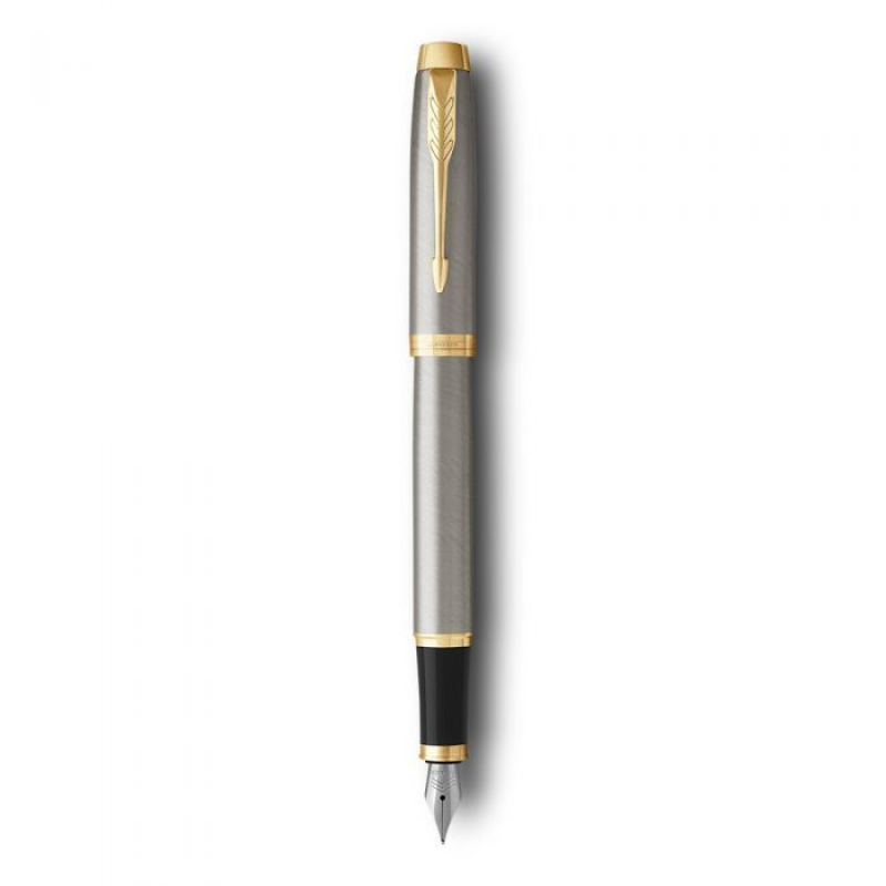 Σετ Parker ΙΜ Πένα Core Brush Metal GT με δερμάτινη θήκη καρτών