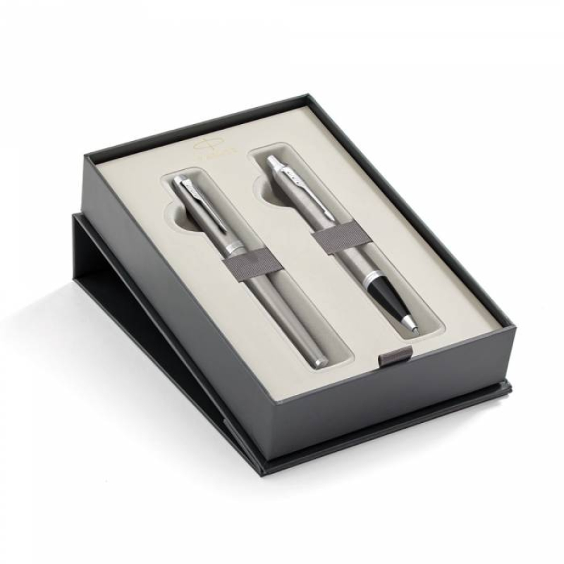 Σετ Parker ΙΜ Πένα Essential Stainless Steel CT & στυλό