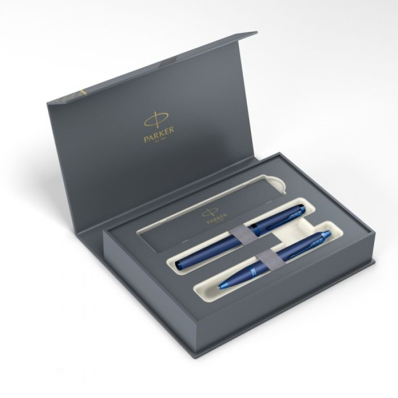 Σετ Parker ΙΜ Πένα Monochrome Blue & στυλό