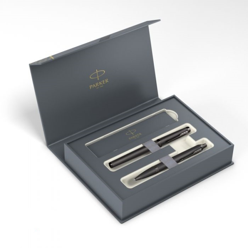 Σετ Parker ΙΜ Πένα Monochrome Titanium & στυλό