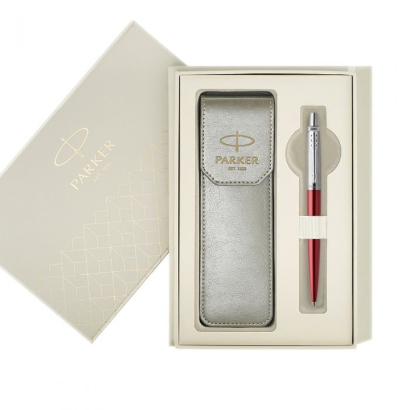 Σετ Parker Jotter Core Kensington Red CT με γκρι θήκη