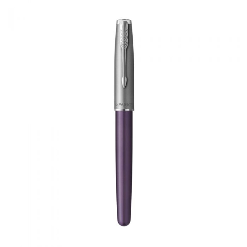 Σετ Parker Sonnet Essential Violet CT Rollerball με δερμάτινη θήκη