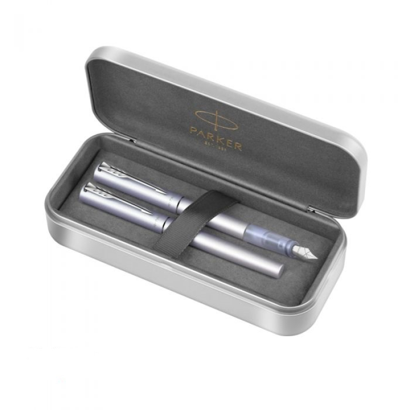 Σετ Parker Vector XL Silver Blue CT Πένα & Rollerball