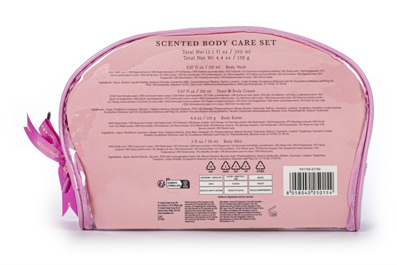 Σετ περιποίηση σώματος Tri-Coastal body mist 90ml, body wash 50ml, body butter 130gr και body cream