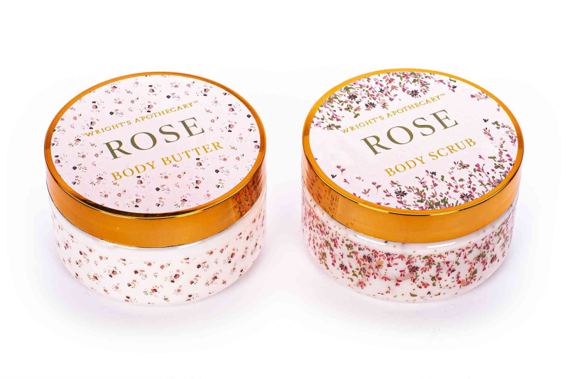 Σετ περιποίησης Tri-Coastal body butter και scrub Rose 2x250ml