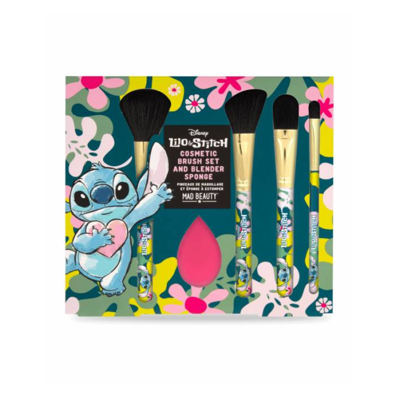 Σετ πινέλα και σφουγγαράκι Mad Beauty Lilo & Stitch 5τεμ.