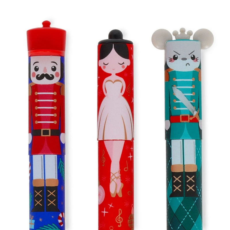 Σετ στυλό με γόμα Legami 3τεμ. The Nutcracker