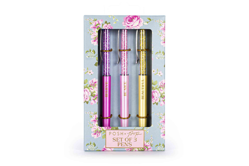 Σετ στυλό Tri-Coastal glitter 3τεμ