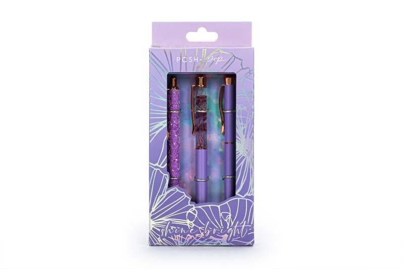 Σετ στυλό Tri-Coastal Holographic Foil 3 τεμ