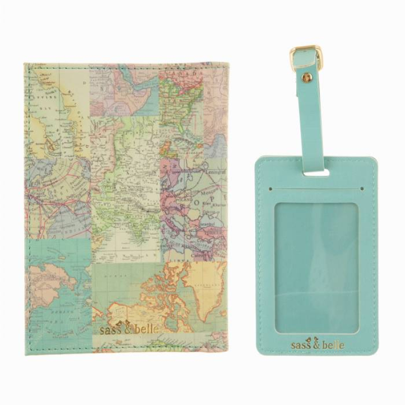 Σετ ταξιδίου Sass & Belle Vintage Map FRAN111