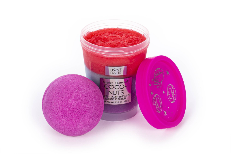 Σετ Tri-Coastal soufle scrub and bath bomb Cocunuts 320g