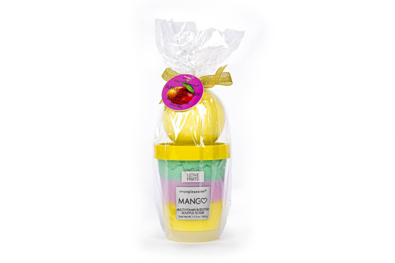 Σετ Tri-Coastal soufle scrub and bath bomb Mango 320g