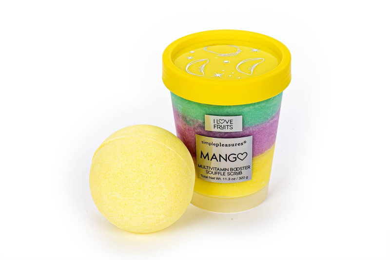 Σετ Tri-Coastal soufle scrub and bath bomb Mango 320g