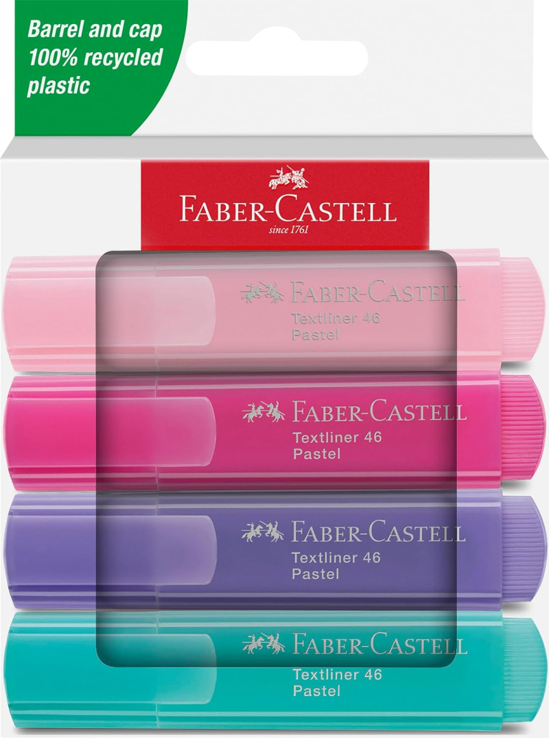 Σετ Υπογραμμιστές Faber Castell Pastel 4 τεμ