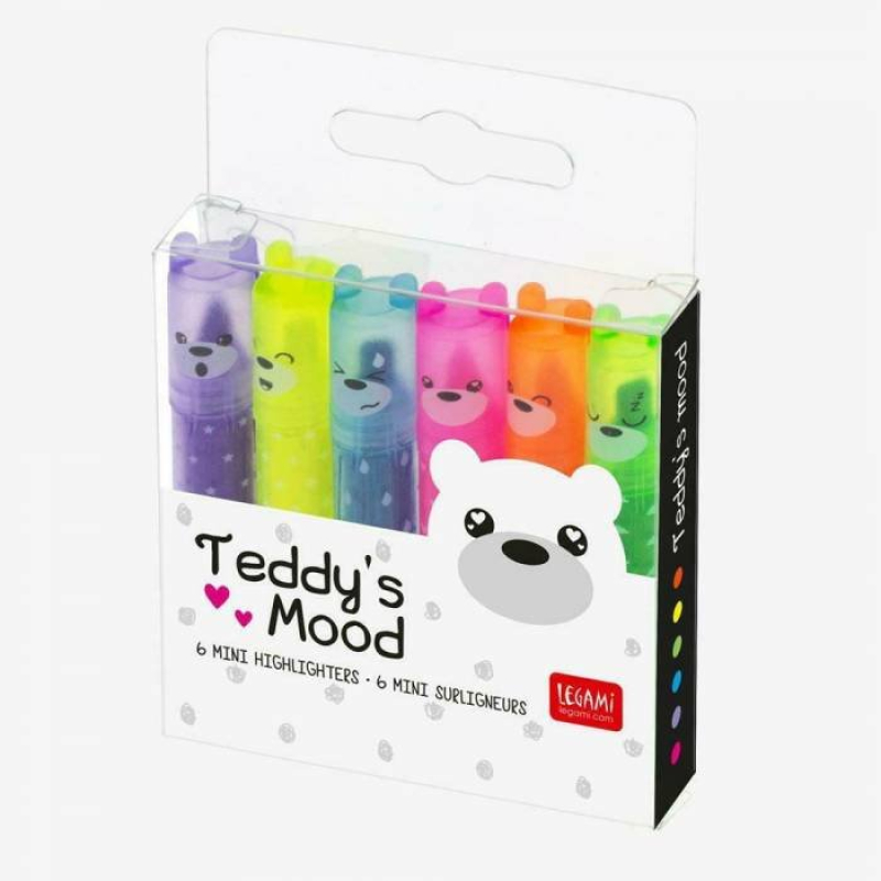 Σετ υπογραμμιστές Legami mini Teddy's mood 6τεμ.