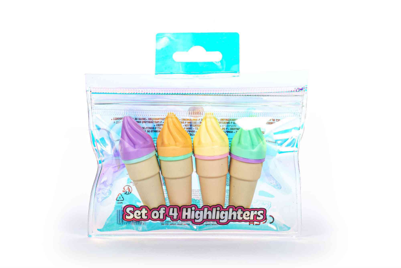 Σετ υπογραμμιστές Tri-Coastal 4 τεμ Ice creams 2