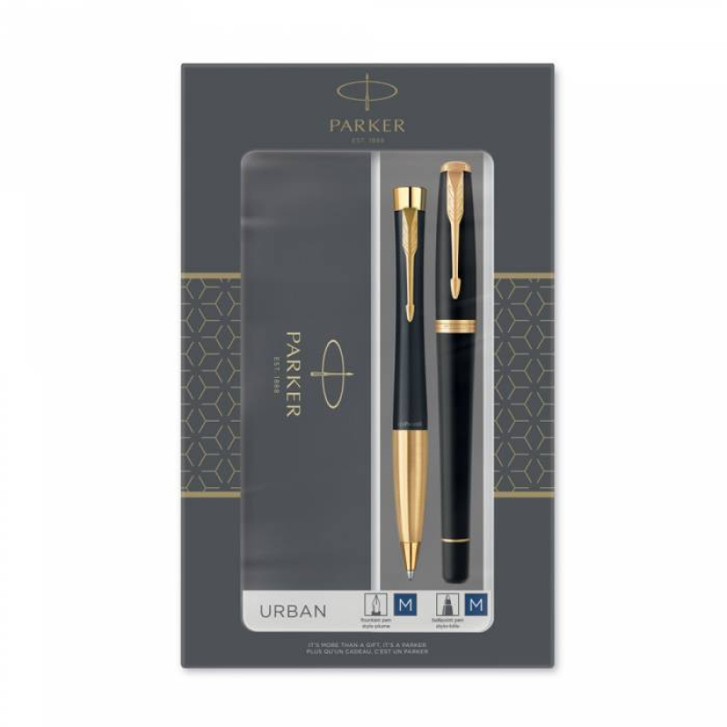 Σετ Urban Parker Πένα Duo Mat Black GT & στυλό