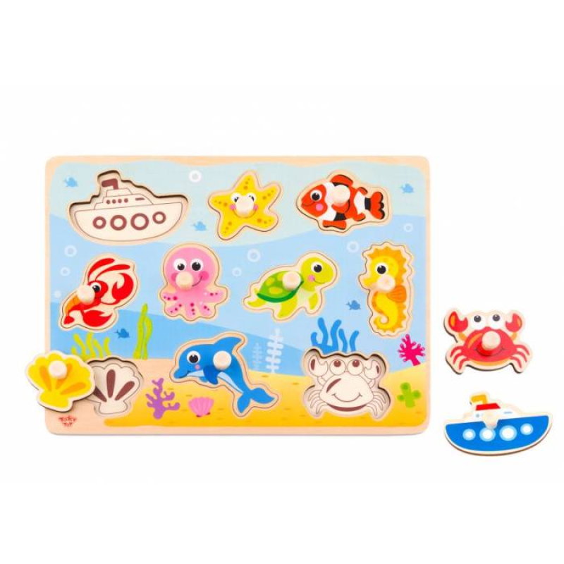 Σφηνώματα Tooky Toy Ξύλινα Θάλασσα