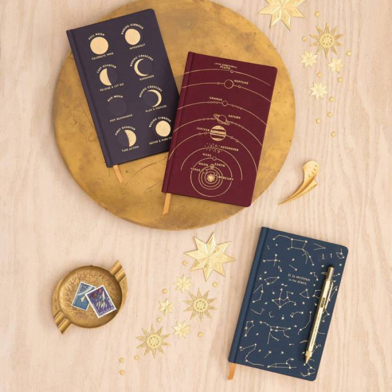 Σημειωματάριο Designworks Ink Charcoal Moon Phases Matte