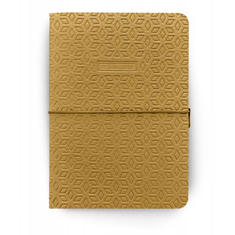 Σημειωματάριο MakeNotes Α5 Soft Engraved Leatherette Gold