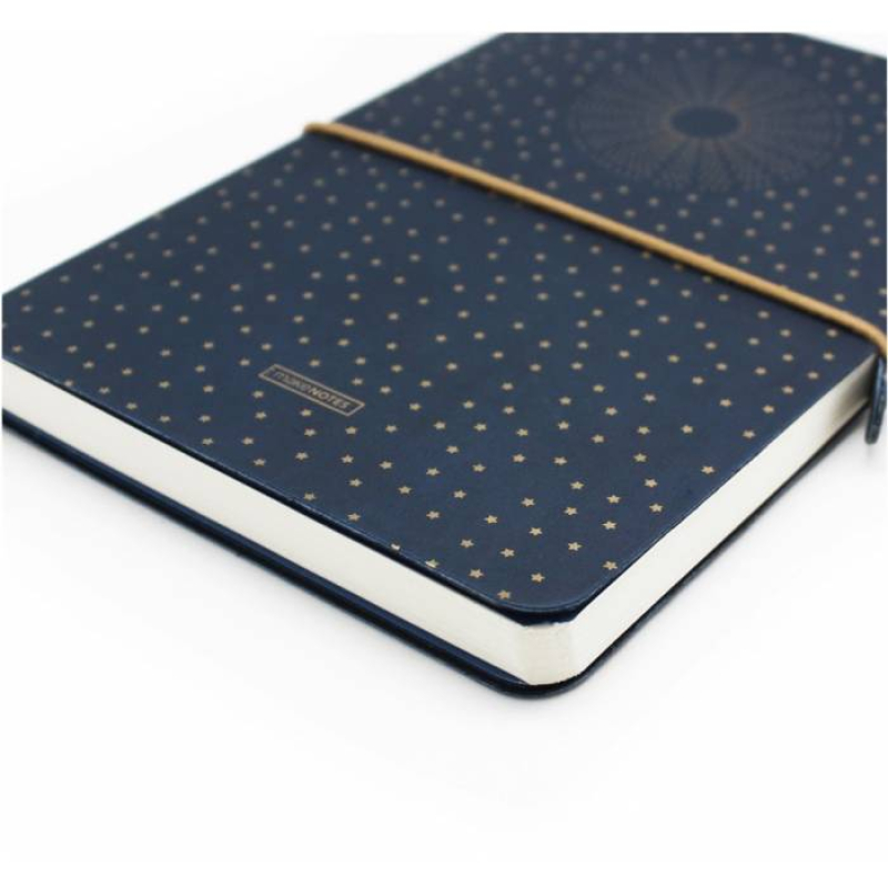 Σημειωματάριο MakeNotes Α5 Soft Engraved Leatherette Twinkle Stars