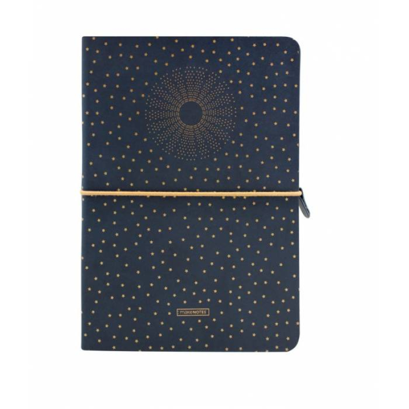Σημειωματάριο MakeNotes Α5 Soft Engraved Leatherette Twinkle Stars