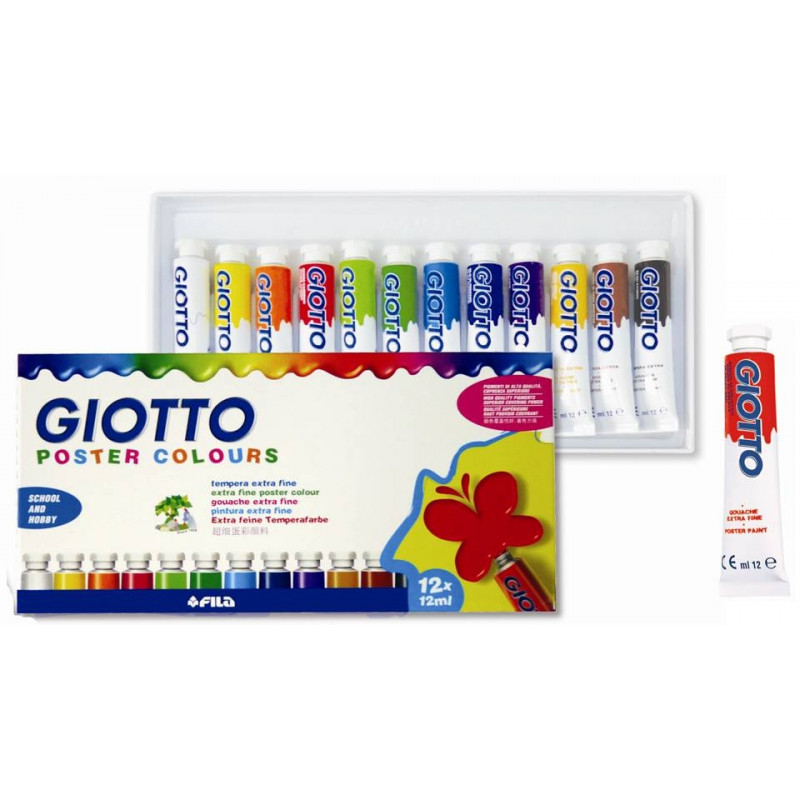 Τέμπερα Giotto 12 χρώματα 12ml